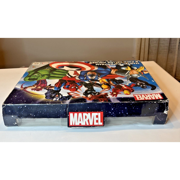 Marvel Super Team Collection 8 Pack Deluxe Figures Hulk Iron Man Captain America - Picture 10 of 16